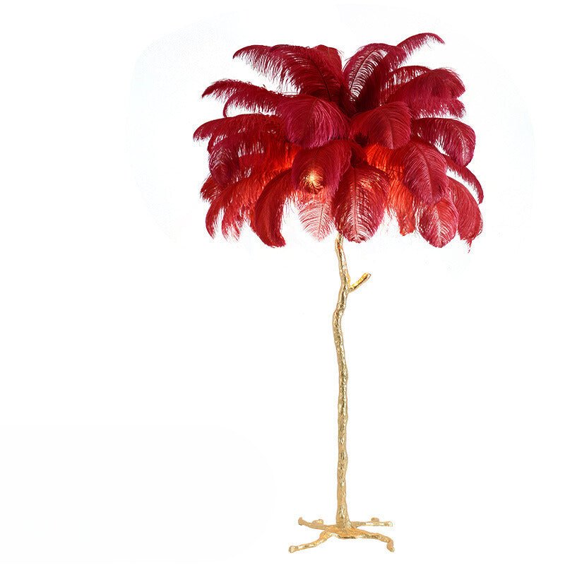 Variant image for Nordic Vloerlamp met Struisvogelveren – LED Staande Lamp voor Sfeervolle Verlichting in Woonkamer of Slaapkamer-9