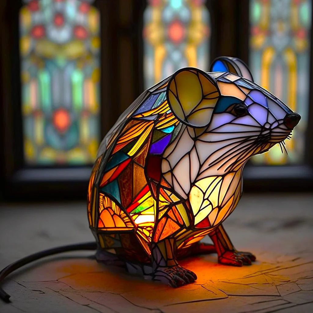 AURORA - Handgemaakte Tiffany-stijl dierenlamp voor een sfeervol interieur