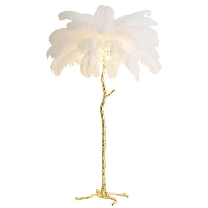 Variant image for Nordic Vloerlamp met Struisvogelveren – LED Staande Lamp voor Sfeervolle Verlichting in Woonkamer of Slaapkamer-2