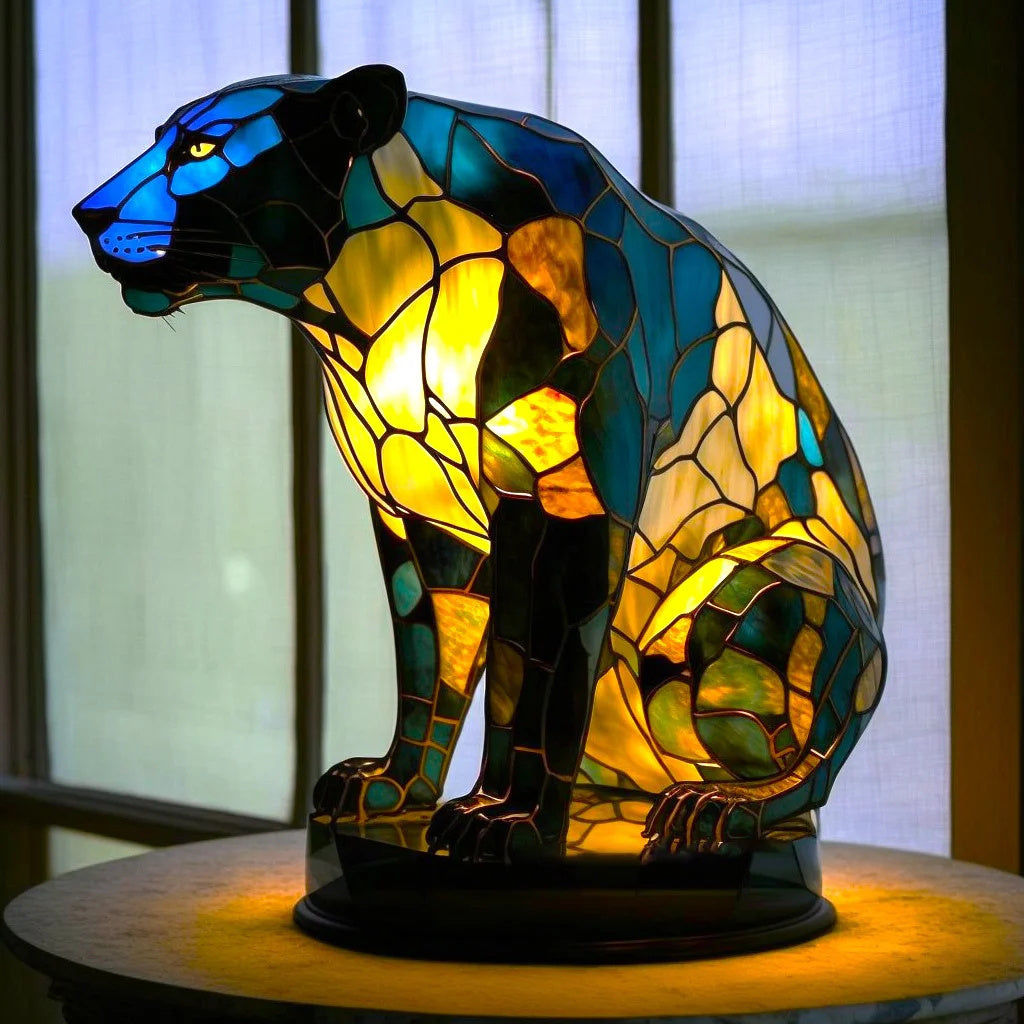 AURORA - Handgemaakte Tiffany-stijl dierenlamp voor een sfeervol interieur