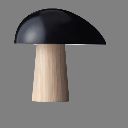 Variant image for Scandinavische Tafellamp met Minimalistisch Design en Houtnerfaccenten - LED Verlichting, 28cm hoog, Duurzaam Metaal en Hout-2