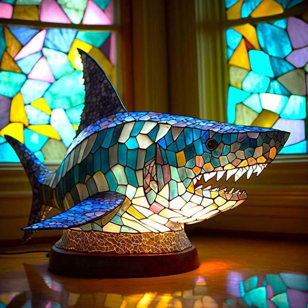 AURORA - Handgemaakte Tiffany-stijl dierenlamp voor een sfeervol interieur