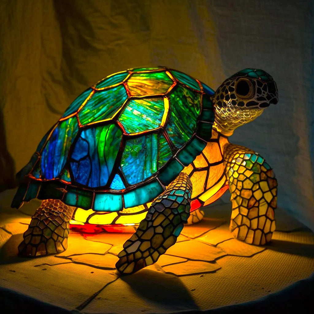 AURORA - Handgemaakte Tiffany-stijl dierenlamp voor een sfeervol interieur