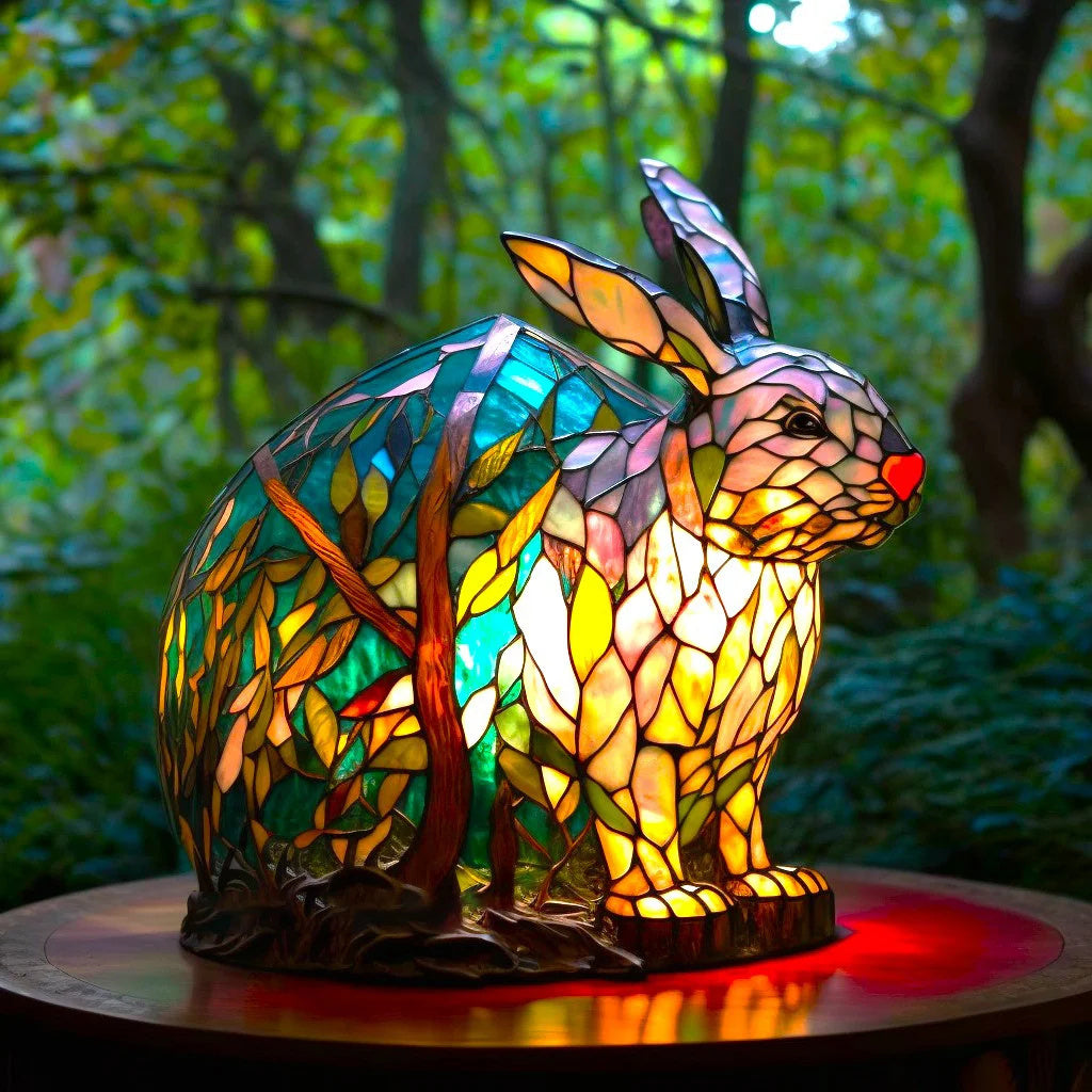 AURORA - Handgemaakte Tiffany-stijl dierenlamp voor een sfeervol interieur