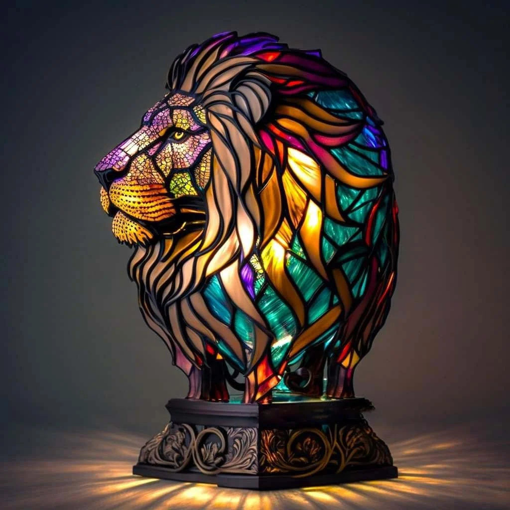 AURORA - Handgemaakte Tiffany-stijl dierenlamp voor een sfeervol interieur
