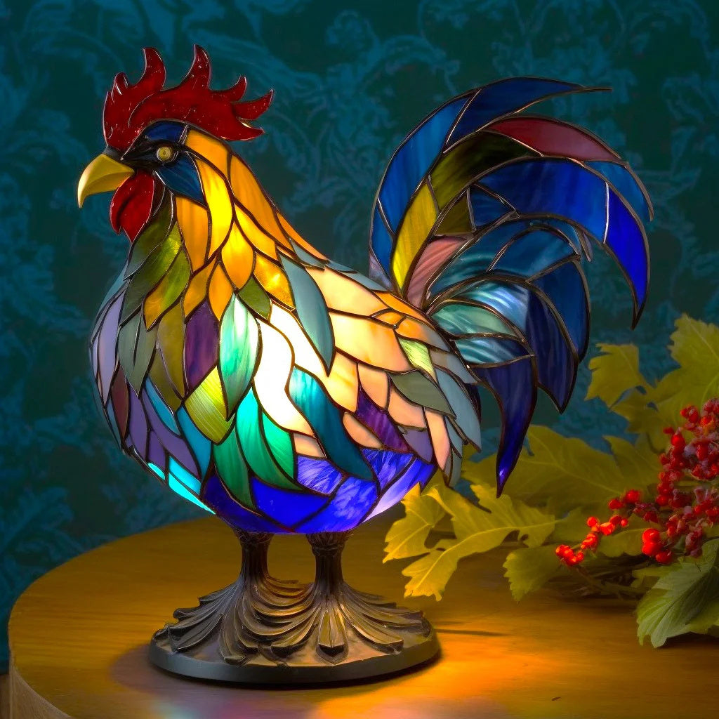 AURORA - Handgemaakte Tiffany-stijl dierenlamp voor een sfeervol interieur