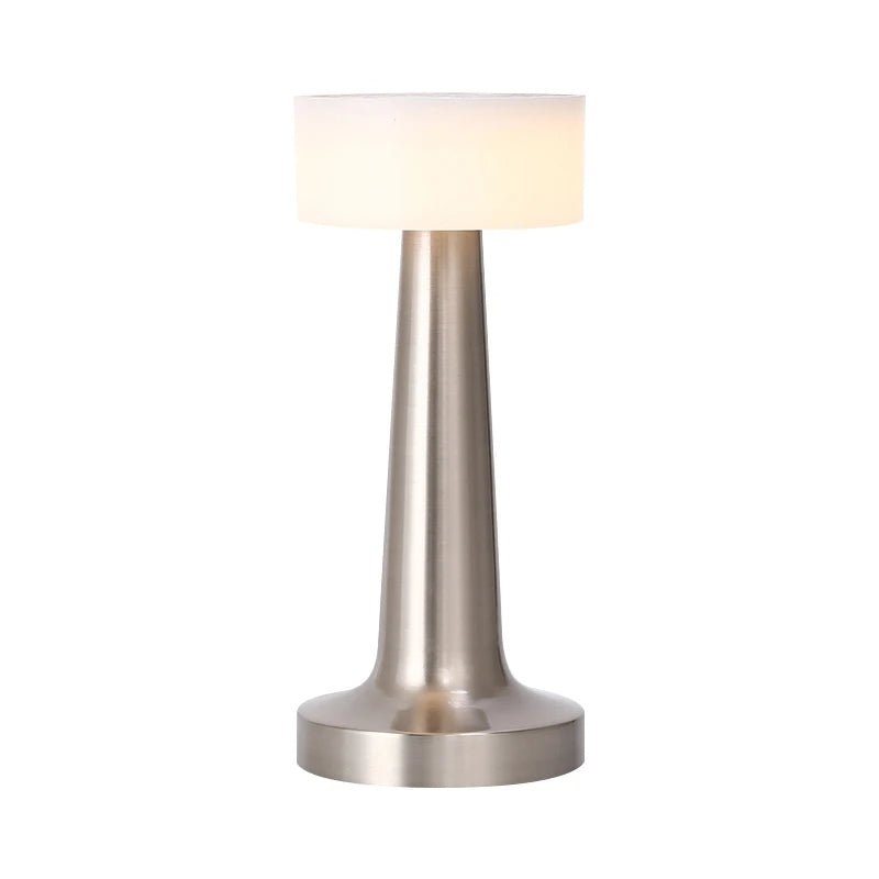 Elegante Oplaadbare Tafellamp - Warm Gloed, USB-C, Compact Metaal en Vezel, 36 Uur Batterijduur, Ideaal voor Sfeerverlichting-5