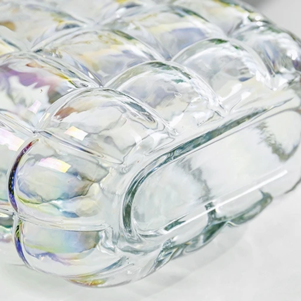 LUXEBLOOM - Elegante Glazen Handtas Vaas voor Stijlvolle Interieurs