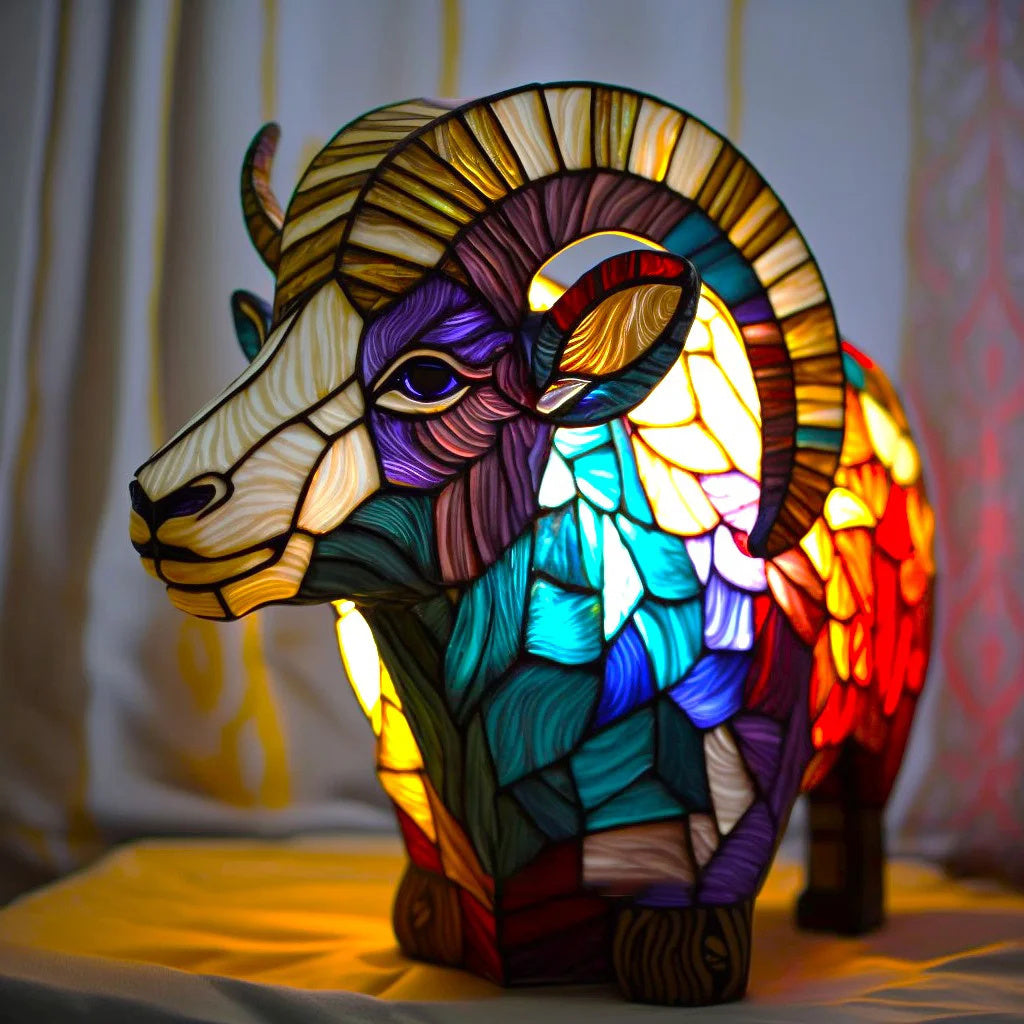 AURORA - Handgemaakte Tiffany-stijl dierenlamp voor een sfeervol interieur