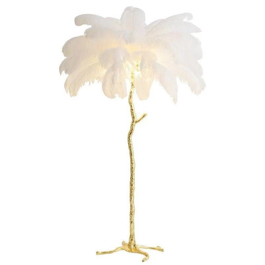 Variant image for Nordic Vloerlamp met Struisvogelveren – LED Staande Lamp voor Sfeervolle Verlichting in Woonkamer of Slaapkamer-1