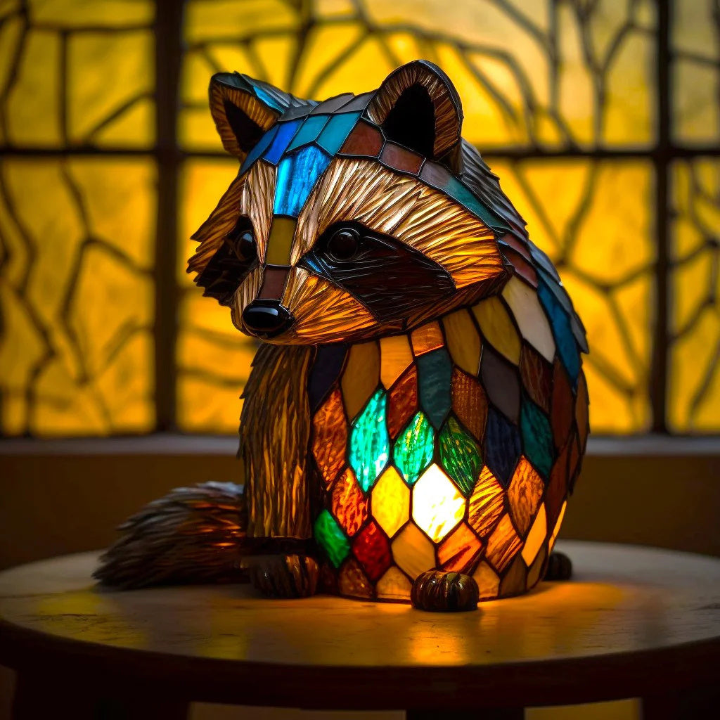 AURORA - Handgemaakte Tiffany-stijl dierenlamp voor een sfeervol interieur