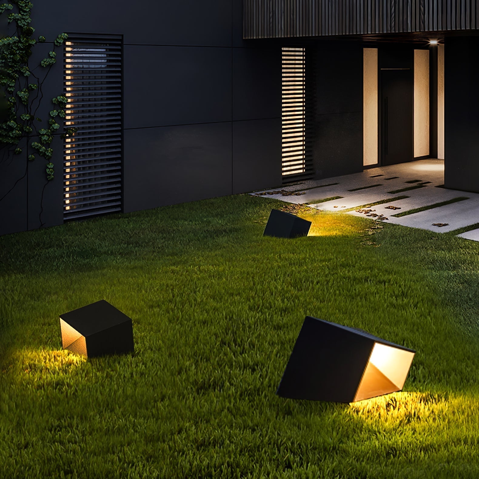 CUBE GARDEN LED Solar Buitenlamp – Draadloze Sfeerverlichting voor Tuin & Balkon | Compact, Oplaadbaar & Weerbestendig