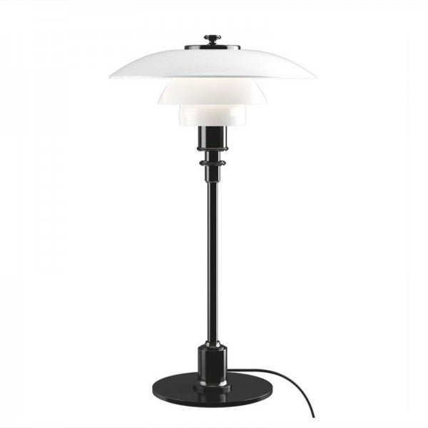 Variant image for Disc Zwarte Tafellamp met Mondgeblazen Opaalglas en Uniek Driekappensysteem – Moderne Verlichting voor een Gezellige Sfeer-3