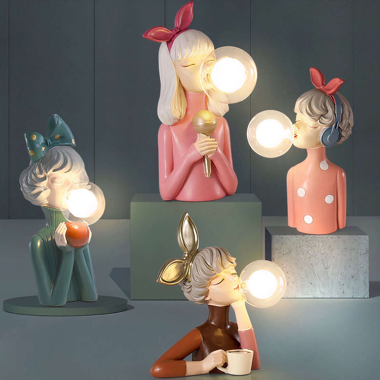 Variant image for Handgemaakte Houten Tafellamp met Textielen Lampenkap – Duurzaam en Uniek Ontwerp voor Gezellige Sfeer-2