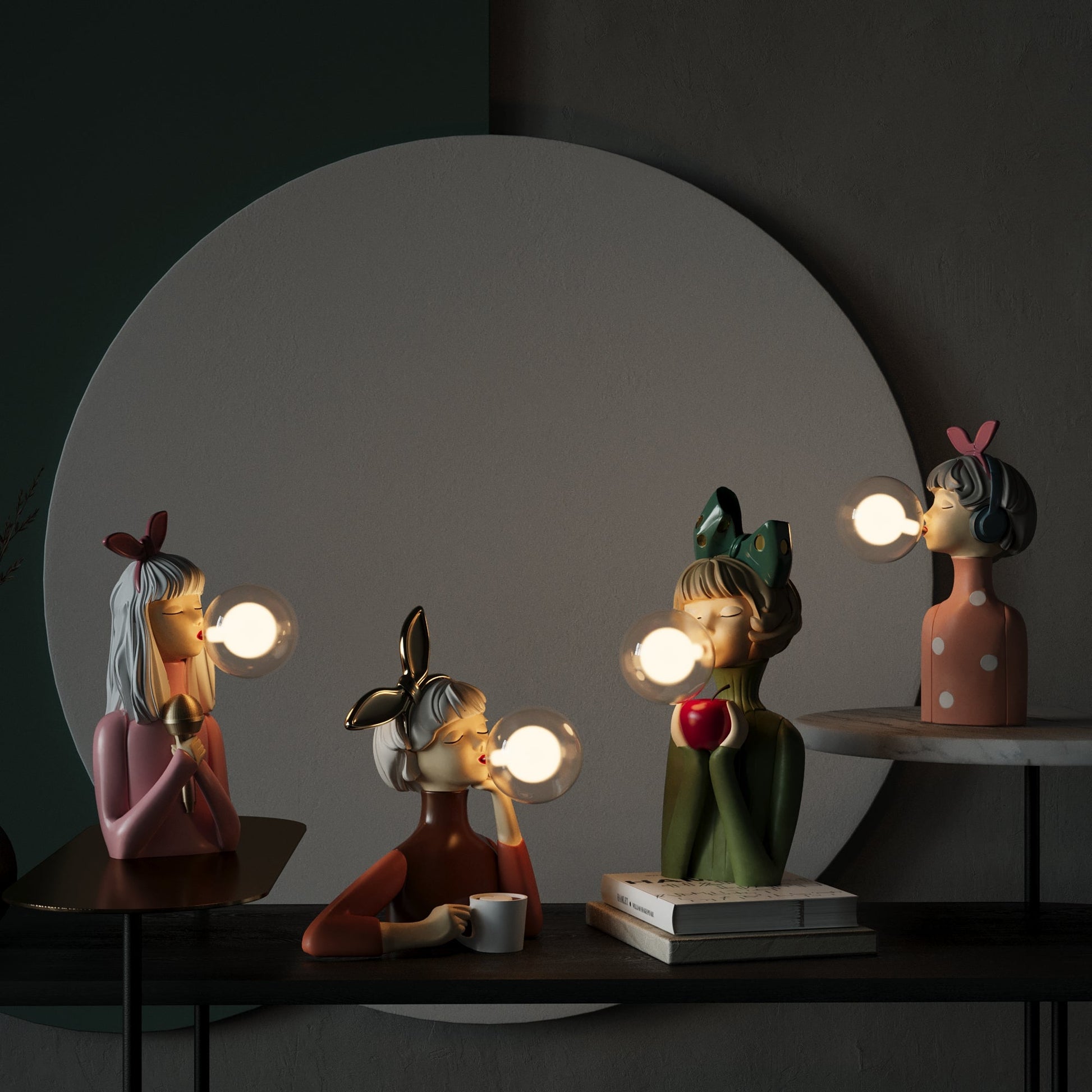 Handgemaakte Houten Tafellamp met Textielen Lampenkap – Duurzaam en Uniek Ontwerp voor Gezellige Sfeer-5