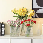 LUMINA - Elegante geribbelde glazen vaas