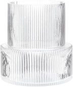 LUMINA - Elegante geribbelde glazen vaas 14