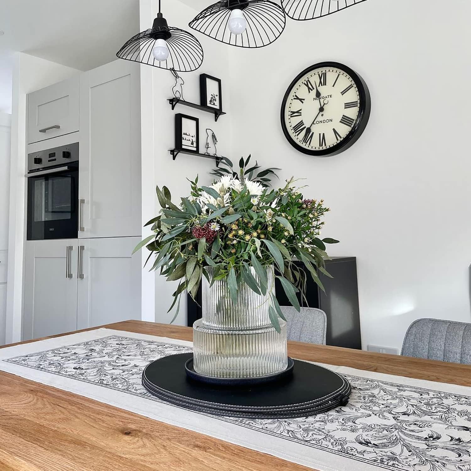 LUMINA - Elegante geribbelde glazen vaas