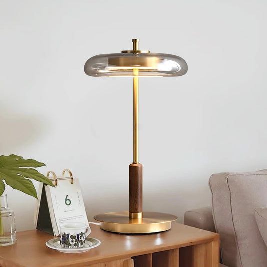 Moderne Tafellamp met LED-technologie en Glazen Kap - Elegante Verlichting voor Elke Kamer-1