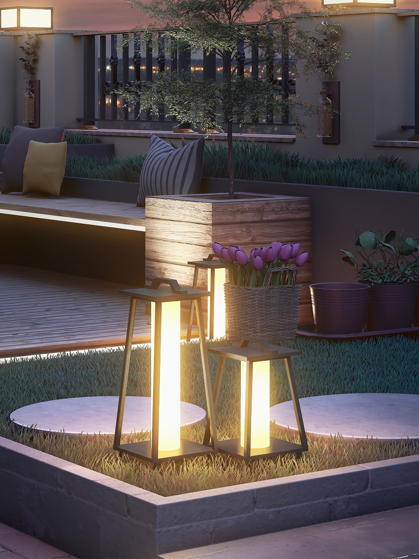 LUMENA Draagbare Buitenlamp | Warm LED Licht & Waterdicht voor Tuin & Terras
