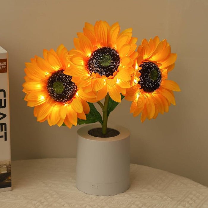 Fonkelende Zonnebloemlamp - LED Verlichting met Natuurlijk Design en Warme Gloed - Decoratieve Lamp voor Elke Ruimte-1