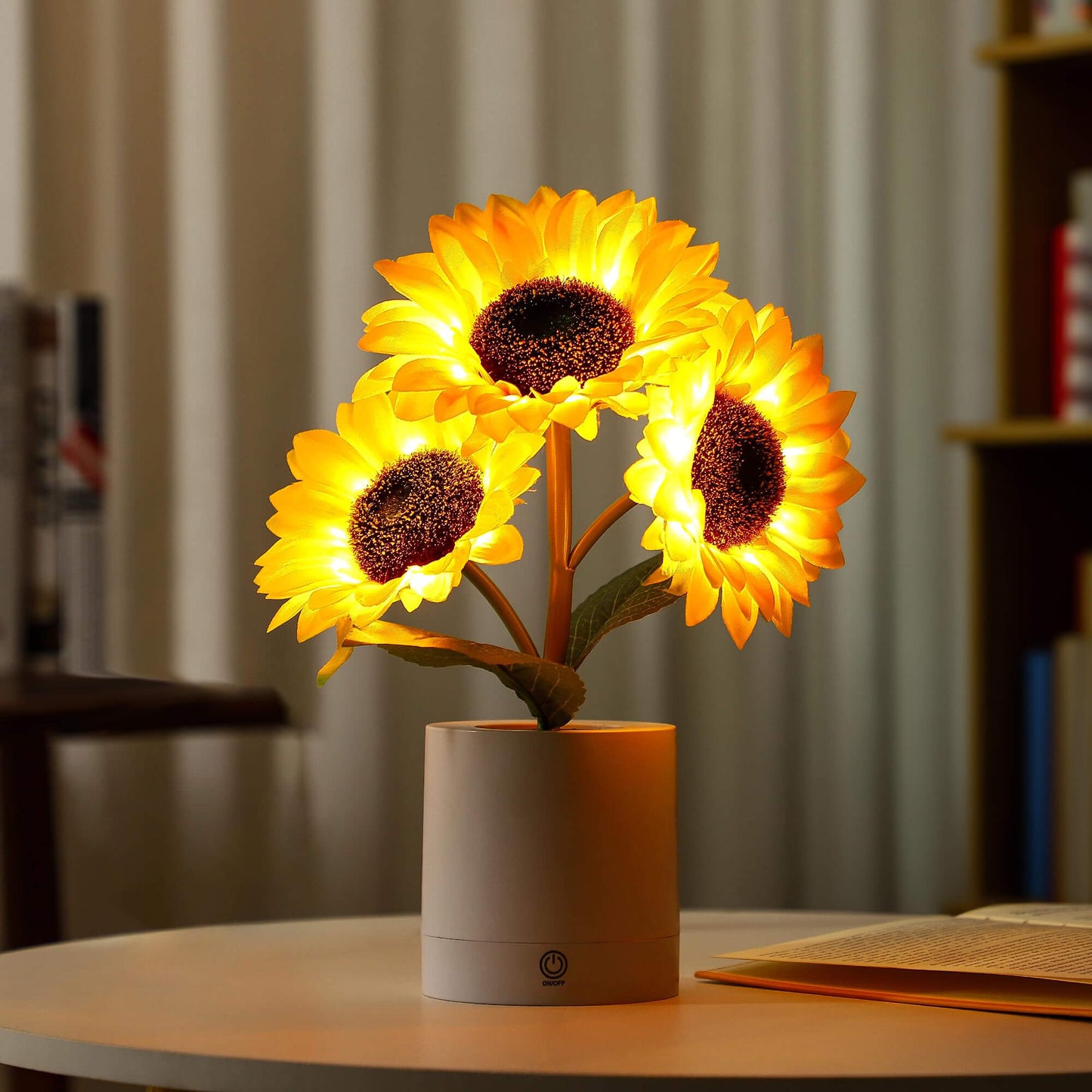 Fonkelende Zonnebloemlamp - LED Verlichting met Natuurlijk Design en Warme Gloed - Decoratieve Lamp voor Elke Ruimte-4