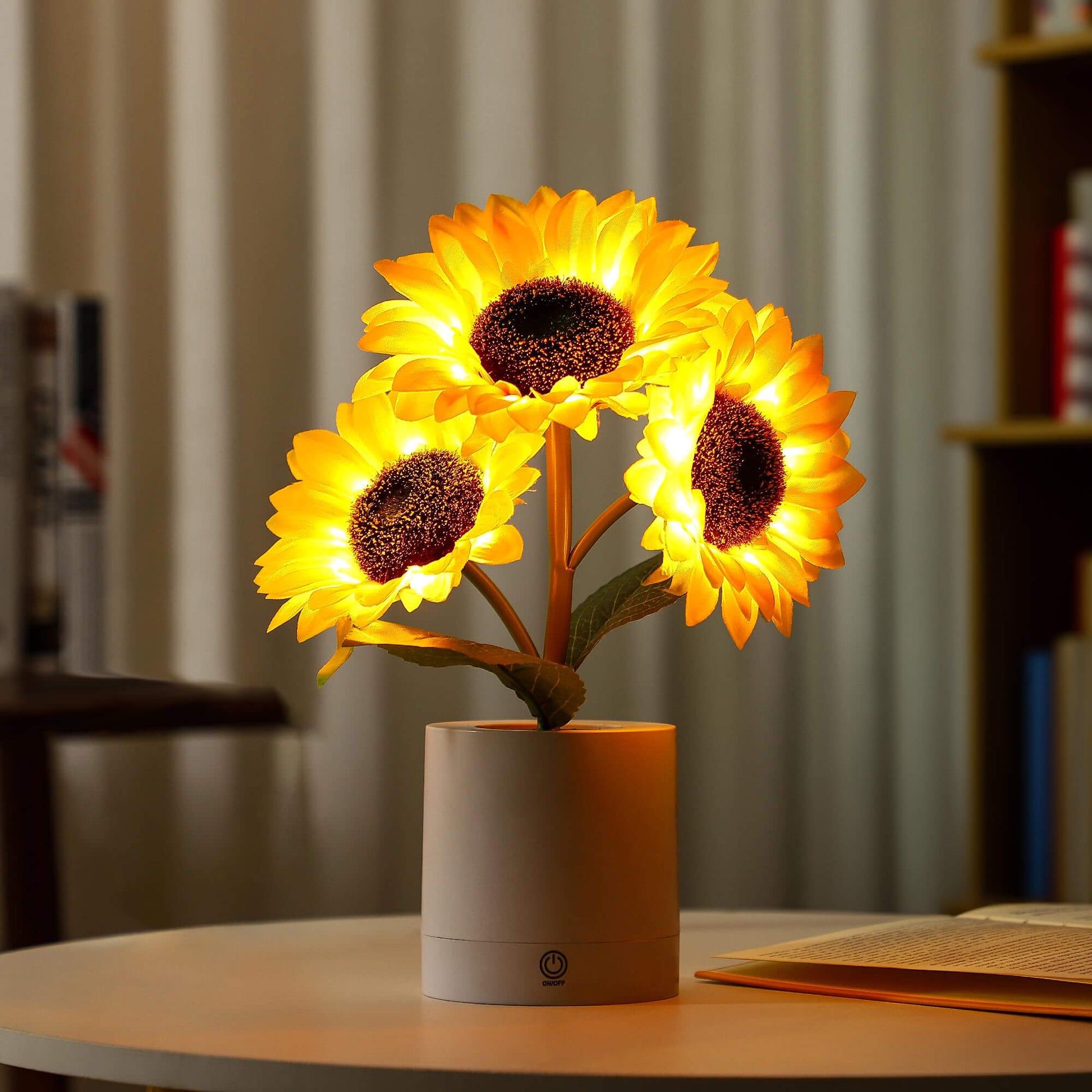 Fonkelende Zonnebloemlamp - LED Verlichting met Natuurlijk Design en Warme Gloed - Decoratieve Lamp voor Elke Ruimte-4