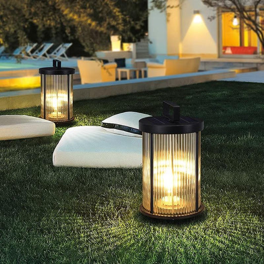 LUMORA Kristalglas Draadloze Terraslamp | Vintage Solar Design & Sfeervol Licht