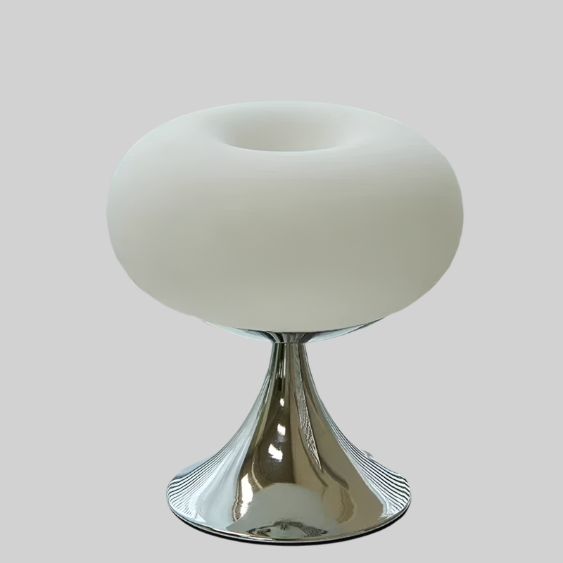 Variant image for Vintage Appelvormige Tafellamp - Antieke Stijl met Wit en Groen Glas - Ijzer en Glazen Steen, Draaiknop Schakelaar, Halogeen Verlichting-2