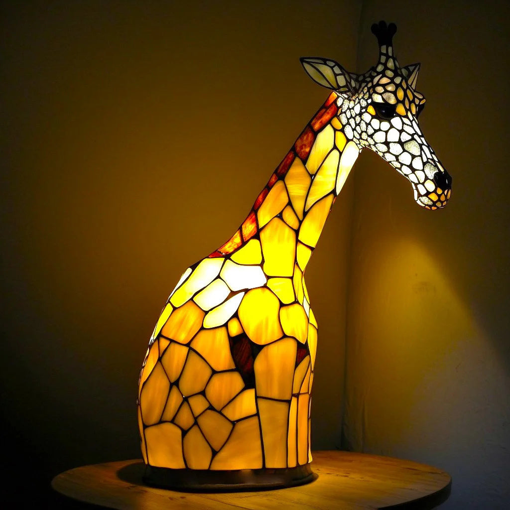 AURORA - Handgemaakte Tiffany-stijl dierenlamp voor een sfeervol interieur