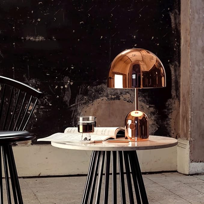 Moderne Paddenstoel Tafellamp - Dimbare LED Verlichting in Duurzaam ABS en IJzer - Compact 18cm x 30cm-3